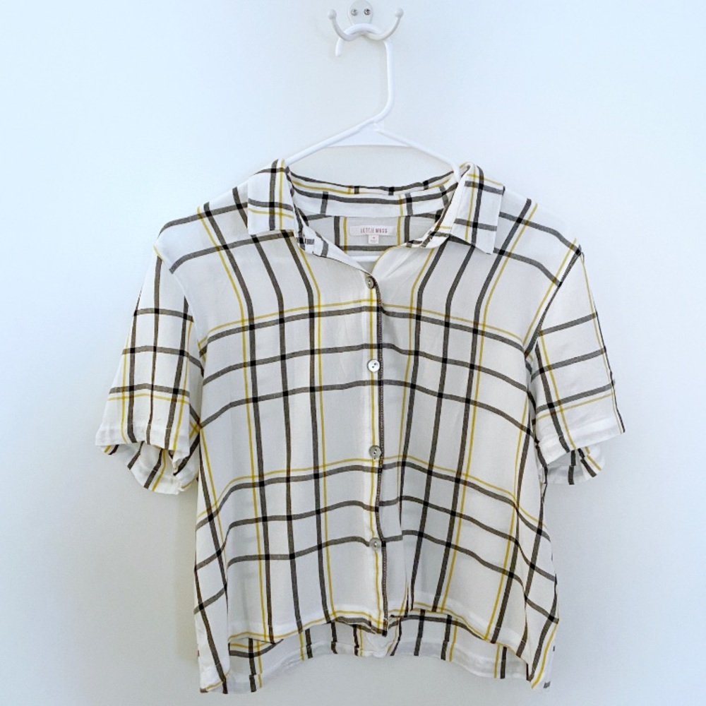plaid crop top